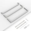 imageFORIOUS 3Tier Towel Bar Wall Mounted 24 Inch Towel Rack for Bathroom HeavyDuty 304 Stainless Steel Towel Rod Holder Space Saving Design Towel Hanger Rail Matte BlackStainless Steel