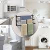 imageFORIOUS 3Tier Towel Bar Wall Mounted 24 Inch Towel Rack for Bathroom HeavyDuty 304 Stainless Steel Towel Rod Holder Space Saving Design Towel Hanger Rail Matte BlackMatte Black
