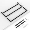 imageFORIOUS 3Tier Towel Bar Wall Mounted 24 Inch Towel Rack for Bathroom HeavyDuty 304 Stainless Steel Towel Rod Holder Space Saving Design Towel Hanger Rail Matte BlackMatte Black