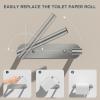 imageFORIOUS Adhesive Toilet Paper Holder Brushed Nickel Self Adhesive or Wall Mounted Options Stainless Steel Rustproof Stick on no Drilling Pivoting Toilet Tissue Roll Holder Wall Mount for BathroomStainless Steel