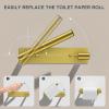 imageFORIOUS Adhesive Toilet Paper Holder Brushed Nickel Self Adhesive or Wall Mounted Options Stainless Steel Rustproof Stick on no Drilling Pivoting Toilet Tissue Roll Holder Wall Mount for BathroomBrushed Gold