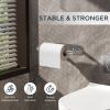 imageFORIOUS Adhesive Toilet Paper Holder Brushed Nickel Self Adhesive or Wall Mounted Options Stainless Steel Rustproof Stick on no Drilling Pivoting Toilet Tissue Roll Holder Wall Mount for BathroomStainless Steel