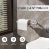 imageFORIOUS Adhesive Toilet Paper Holder Brushed Nickel Self Adhesive or Wall Mounted Options Stainless Steel Rustproof Stick on no Drilling Pivoting Toilet Tissue Roll Holder Wall Mount for BathroomChrome