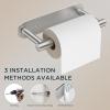 imageFORIOUS Adhesive Toilet Paper Holder Brushed Nickel Self Adhesive or Wall Mounted Options Stainless Steel Rustproof Stick on no Drilling Pivoting Toilet Tissue Roll Holder Wall Mount for BathroomStainless Steel