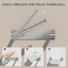 imageFORIOUS Adhesive Toilet Paper Holder Brushed Nickel Self Adhesive or Wall Mounted Options Stainless Steel Rustproof Stick on no Drilling Pivoting Toilet Tissue Roll Holder Wall Mount for BathroomStainless Steel