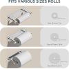 imageFORIOUS Adhesive Toilet Paper Holder Brushed Nickel Self Adhesive or Wall Mounted Options Stainless Steel Rustproof Stick on no Drilling Pivoting Toilet Tissue Roll Holder Wall Mount for BathroomChrome