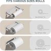imageFORIOUS Adhesive Toilet Paper Holder Brushed Nickel Self Adhesive or Wall Mounted Options Stainless Steel Rustproof Stick on no Drilling Pivoting Toilet Tissue Roll Holder Wall Mount for BathroomChrome