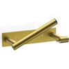 imageFORIOUS Adhesive Toilet Paper Holder Brushed Nickel Self Adhesive or Wall Mounted Options Stainless Steel Rustproof Stick on no Drilling Pivoting Toilet Tissue Roll Holder Wall Mount for BathroomBrushed Gold