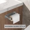 imageFORIOUS Adhesive Toilet Paper Holder Brushed Nickel Self Adhesive or Wall Mounted Options Stainless Steel Rustproof Stick on no Drilling Pivoting Toilet Tissue Roll Holder Wall Mount for BathroomStainless Steel