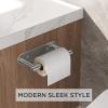 imageFORIOUS Adhesive Toilet Paper Holder Brushed Nickel Self Adhesive or Wall Mounted Options Stainless Steel Rustproof Stick on no Drilling Pivoting Toilet Tissue Roll Holder Wall Mount for BathroomStainless Steel