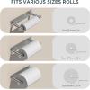 imageFORIOUS Adhesive Toilet Paper Holder Brushed Nickel Self Adhesive or Wall Mounted Options Stainless Steel Rustproof Stick on no Drilling Pivoting Toilet Tissue Roll Holder Wall Mount for BathroomStainless Steel
