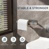 imageFORIOUS Adhesive Toilet Paper Holder Brushed Nickel Self Adhesive or Wall Mounted Options Stainless Steel Rustproof Stick on no Drilling Pivoting Toilet Tissue Roll Holder Wall Mount for BathroomStainless Steel