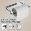 imageFORIOUS Adhesive Toilet Paper Holder Brushed Nickel Self Adhesive or Wall Mounted Options Stainless Steel Rustproof Stick on no Drilling Pivoting Toilet Tissue Roll Holder Wall Mount for BathroomChrome