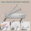 imageFORIOUS Adhesive Toilet Paper Holder Brushed Nickel Self Adhesive or Wall Mounted Options Stainless Steel Rustproof Stick on no Drilling Pivoting Toilet Tissue Roll Holder Wall Mount for BathroomChrome