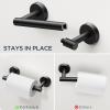 imageFORIOUS Bathroom Hardware Accessories Set SUS304 Stainless Steel 24 Inch Towel Bar Set Modern Towel Racks Holder for Bathroom Wall Mounted 4 Pieces Matte BlackMatte Black