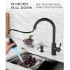 imageFORIOUS Black Kitchen Faucet with Soap Dispenser and Pull Down Sprayer Bar High Arc Single Handle Classic 3 Modes Stainless Steel Faucet for Kitchen Sink Farmhouse RV Laundry CamperMatte Black