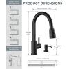 imageFORIOUS Black Kitchen Faucet with Soap Dispenser and Pull Down Sprayer Bar High Arc Single Handle Classic 3 Modes Stainless Steel Faucet for Kitchen Sink Farmhouse RV Laundry CamperMatte Black