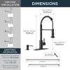 imageFORIOUS Black Touchless Kitchen Faucet with Soap Dispenser Motion Sensor Activated Smart Sink Faucet with Pull Down Sprayer Single Handle Hands Free for Farmhouse Camper RVMatte Black