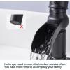 imageFORIOUS Black and Brushed Nickel Waterfall Bathroom Faucet 1 Hole Single Handle Antique Bathroom Sink Faucet with Deck Plate CUPC Hose and Metal Popup Drain for Farmhouse Lavatory VanityMatte Black