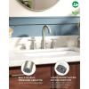 imageFORIOUS Brushed Nickel Bathroom Faucet 3 Hole Vanity with Metal Pop Up Drain and 24quot Supply Lines 2 Handle 8 Inch Widespread Faucet for Bathroom Sink 3 Hole Brushed Nickel with 360 Swivel SpoutStainless Steel