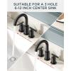 imageFORIOUS Brushed Nickel Bathroom Faucet 3 Hole Vanity with Metal Pop Up Drain and 24quot Supply Lines 2 Handle 8 Inch Widespread Faucet for Bathroom Sink 3 Hole Brushed Nickel with 360 Swivel SpoutOil Rubbed Bronze