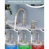 imageFORIOUS Brushed Nickel Bathroom Faucet 3 Hole Vanity with Metal Pop Up Drain and 24quot Supply Lines 2 Handle 8 Inch Widespread Faucet for Bathroom Sink 3 Hole Brushed Nickel with 360 Swivel SpoutStainless Steel