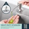 imageFORIOUS Brushed Nickel Soap Dispenser for Kitchen Sink with 500ML18OZ Bottle Lotion Dispenser Built in Refill from The Top for Countertop SinkStainless Steel