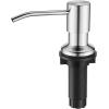 imageFORIOUS Brushed Nickel Soap Dispenser for Kitchen Sink with 500ML18OZ Bottle Lotion Dispenser Built in Refill from The Top for Countertop SinkStainless Steel