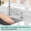 imageFORIOUS Brushed Nickel Soap Dispenser for Kitchen Sink with 500ML18OZ Bottle Lotion Dispenser Built in Refill from The Top for Countertop SinkStainless Steel