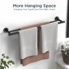 imageFORIOUS Double Towel Bar 24 Inch Dual Towel Racks for Bathroom Heavy Duty SUS304 Stainless Steel Towel Holder Rail Wall Mount Includes Wall Mounting Hardware Matte BlackMatte Black