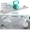 imageFORIOUS Double Towel Bar 24 Inch Dual Towel Racks for Bathroom Heavy Duty SUS304 Stainless Steel Towel Holder Rail Wall Mount Includes Wall Mounting Hardware Matte BlackStainless Steel