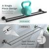 imageFORIOUS Double Towel Bar 24 Inch Dual Towel Racks for Bathroom Heavy Duty SUS304 Stainless Steel Towel Holder Rail Wall Mount Includes Wall Mounting Hardware Matte BlackMatte Black