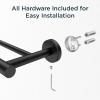 imageFORIOUS Double Towel Bar 24 Inch Dual Towel Racks for Bathroom Heavy Duty SUS304 Stainless Steel Towel Holder Rail Wall Mount Includes Wall Mounting Hardware Matte BlackMatte Black