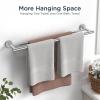 imageFORIOUS Double Towel Bar 24 Inch Dual Towel Racks for Bathroom Heavy Duty SUS304 Stainless Steel Towel Holder Rail Wall Mount Includes Wall Mounting Hardware Matte BlackStainless Steel