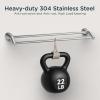 imageFORIOUS Double Towel Bar 24quot Heavy Duty SUS304 Stainless Steel Dual Towel Racks for Bathroom Wall Mount Space Saving Towel Rod Towel Holder Rail Brushed NickelStainless Steel