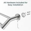 imageFORIOUS Double Towel Bar 24quot Heavy Duty SUS304 Stainless Steel Dual Towel Racks for Bathroom Wall Mount Space Saving Towel Rod Towel Holder Rail Brushed NickelStainless Steel