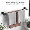 imageFORIOUS Double Towel Bar Racks Holder for Bathroom 24 Inch Heavy Duty SUS304 Stainless Steel Square Dual Towel Rail Wall Mount Brushed NickelMatte Black