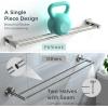 imageFORIOUS Double Towel Bar Racks Holder for Bathroom 24 Inch Heavy Duty SUS304 Stainless Steel Square Dual Towel Rail Wall Mount Brushed NickelStainless Steel