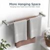 imageFORIOUS Double Towel Bar Racks Holder for Bathroom 24 Inch Heavy Duty SUS304 Stainless Steel Square Dual Towel Rail Wall Mount Brushed NickelStainless Steel