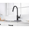 imageFORIOUS Gold Kitchen Faucet with Pull Down Sprayer Brushed Brass High Arc Gooseneck Modern Sink Faucet with CUPC Ceramic Cartridge Single Handle Stainless Steel and Deck PlateMatte Black