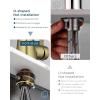 imageFORIOUS Kitchen Faucet with Pull Down Sprayer Brushed Nickel Classic High Arc Stainless Steel Faucet for Kitchen Sink Single Handle for 1 or 3 Hole Decks for RV Bar Farmhouse Laundry CamperGold