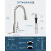 imageFORIOUS Kitchen Faucet with Pull Down Sprayer Brushed Nickel Classic High Arc Stainless Steel Faucet for Kitchen Sink Single Handle for 1 or 3 Hole Decks for RV Bar Farmhouse Laundry CamperStainless Steel