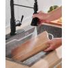 imageFORIOUS Kitchen Faucets Brushed Nickel Kitchen Sink Faucet with Pull Down Sprayer Commercial Kitchen Faucet Stainless Steel Classic Single Handle Pull Out Sink Faucets for RV Laundry Utility RoomMatte Black
