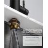 imageFORIOUS Kitchen Faucets Brushed Nickel Kitchen Sink Faucet with Pull Down Sprayer Commercial Kitchen Faucet Stainless Steel Classic Single Handle Pull Out Sink Faucets for RV Laundry Utility RoomMatte Black