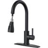 imageFORIOUS Kitchen Faucets with Water Filter 2 in 1 Stainless Steel Pull Down Sink Faucet and Purfied Water Faucet High Arc Single Handle with Detachable Deck for 1 or 3 Hole Brushed NickelMatte Black