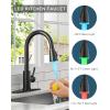 imageFORIOUS Kitchen Faucets with Water Filter 2 in 1 Stainless Steel Pull Down Sink Faucet and Purfied Water Faucet High Arc Single Handle with Detachable Deck for 1 or 3 Hole Brushed NickelMatte Black