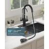 imageFORIOUS Kitchen Faucets with Water Filter 2 in 1 Stainless Steel Pull Down Sink Faucet and Purfied Water Faucet High Arc Single Handle with Detachable Deck for 1 or 3 Hole Brushed NickelMatte Black