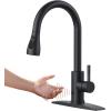 imageFORIOUS Kitchen Faucets with Water Filter 2 in 1 Stainless Steel Pull Down Sink Faucet and Purfied Water Faucet High Arc Single Handle with Detachable Deck for 1 or 3 Hole Brushed NickelMatte Black