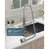 imageFORIOUS Kitchen Faucets with Water Filter 2 in 1 Stainless Steel Pull Down Sink Faucet and Purfied Water Faucet High Arc Single Handle with Detachable Deck for 1 or 3 Hole Brushed NickelStainless Steel