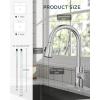 imageFORIOUS Kitchen Faucets with Water Filter 2 in 1 Stainless Steel Pull Down Sink Faucet and Purfied Water Faucet High Arc Single Handle with Detachable Deck for 1 or 3 Hole Brushed NickelChrome